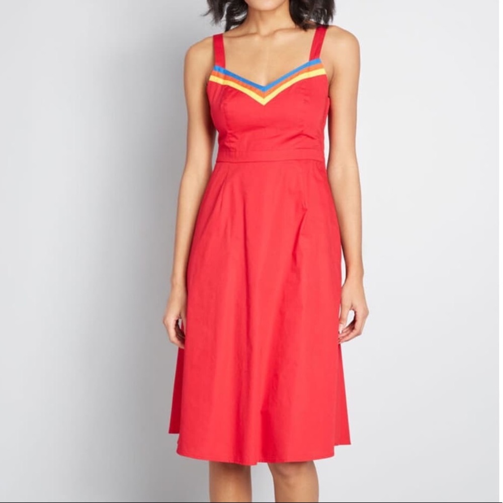 ModCloth Verve Confirmed A Line Dress